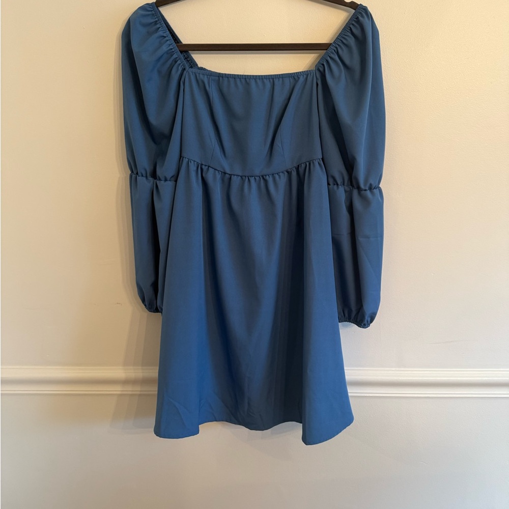 Elegant Blue Mini Dress